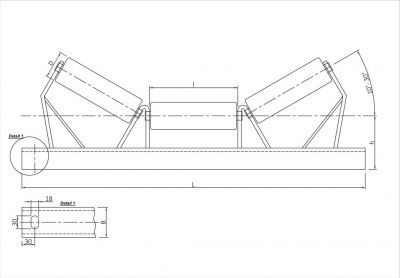 Oberband-Station (3-teilig) - Zeichnung
