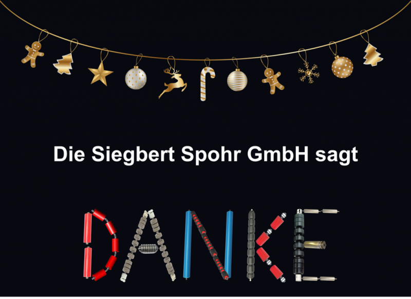 Dankesschriftzug aus Tragrollen