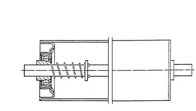 Leichte Tragrollen mit Federachse (Zeichnung)