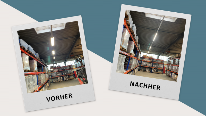 Vergleichsbild Lagerbeleuchtung