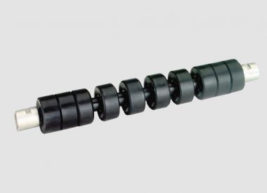 Starre gummierte Rücklauf-Tragrollen